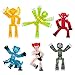 StikBot Zing Monsters, Complete Set of 6 Poseable Monster Action Figures, Includes Giggles, Goblin, Insector, Grim, Aquafang and Kyron