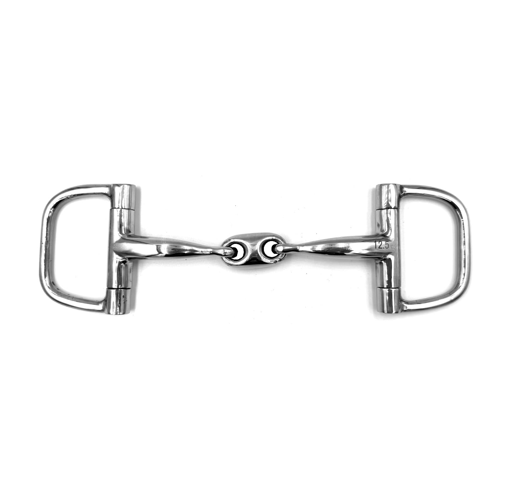 Equine Smile ES0090 ErgoBit D-Ring Snaffle Double Broken Anatomically Shaped Mouth Friendly Stainless Steel 14 mm (12.5 cm) - Image 2