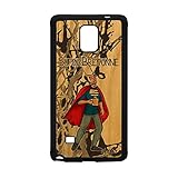 utaupia Coque en Bois Super Bretonne pour Samsung Note 4 et Silicone Texte Humour Comique Telephone Portable Pas Cher Comics Gris Antichoc Galaxy