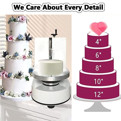 Máquina eléctrica para glaseado de Pasteles, esparcidor de Crema, Herramienta de alisado automático para un Recubrimiento, Ideal para cumpleaños y repostería Decorativa.