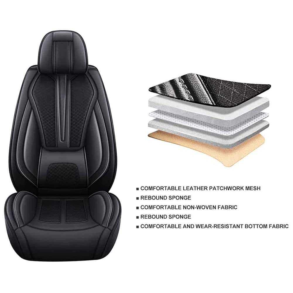 para Mitsubishi Montero Set Cuero Fundas Asientos De Coche Delanteros Y Traseros Juego Completo CojíN De Protectores Fundas De Asiento Cubreasientos Accesorios,D/Green