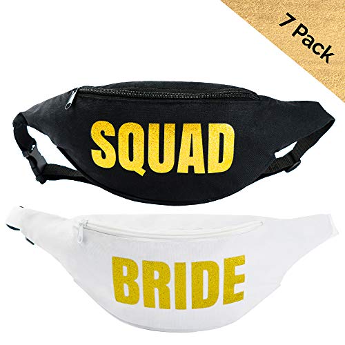 Squad Bachelorette Fanny Packs- Block Text (7 Pack) - Thumbnail 7