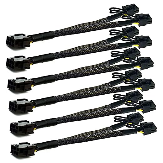 5 / 10st PCI-E 6-stifts till Dual 6 + 2-stifts (6-stifts / 8-stifts) Power Splitter-kabel Grafikkort 6Pin till Dual 8Pin PCIE PCI Express-strömkabel