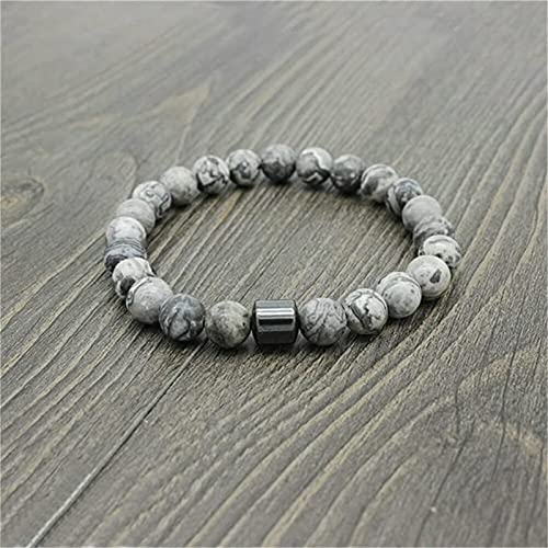 Pulsera anti-ansiedad for hombres y mujeres que alivia la ansiedad, frustración irritabilidad(White)