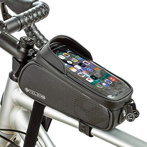UBORSE Bolsa para Cuadro de Bicicleta con Soporte para Teléfono Bolsa Impermeable para Cuadro de Bicicleta con Pantalla Táctil Paraso Caja del Teléfono Celular de la Bicil Accesorios Ciclismo Cover