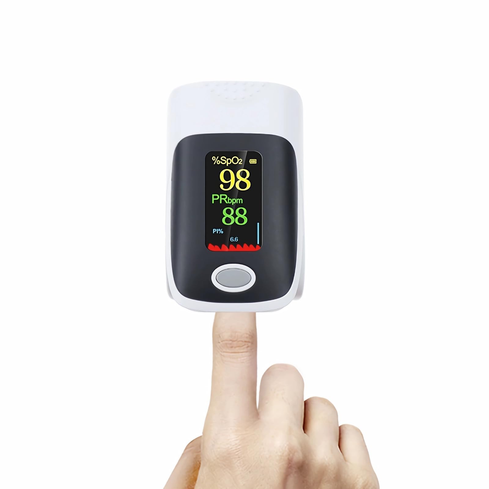 H20C Bolwins professioneller Finger Pulsoximeter SpO2 Oximeter zur Sauerstoffsättigung & Puls Messung – genaues Blut Sauerstoff Messgerät für Zuhause, Klinik, unterwegs, Erwachsene & Kinder
