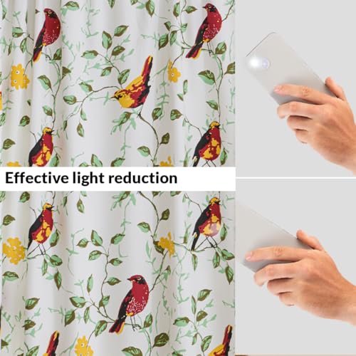 Image of HOMEMONDE Cotton Curtain 10 Feet Long - Printed Room Darkening Long Door Curtain, Rod Pocket Top Style Pack of 2 - (Little Wings, 120 Inch)