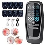 Electronic Muscle Stimulator, 27 Modes Tens Unit Muscle Therapy Pain Relief Stimulator Machine Pulse Massager, Waist Trainer Belt Abs Workout Equipment for Men Woman Abdomen/Arm/Leg Fitness Exercise