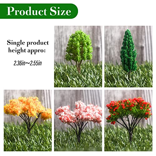 Cobee® Miniature Model Trees, 10 Pieces Mini Fairy Garden Tree Ornament Miniature Dollhouse Pots Decor Train Scenery Architecture Trees Model For Moss Micro Landscape Diy Craft #TOP2