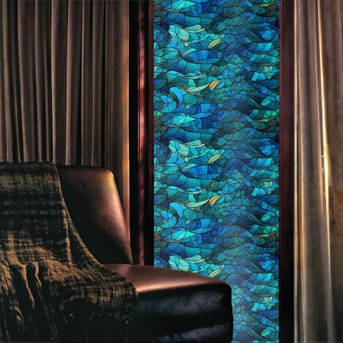 Vinilo decorativo azul 15.7x118 pulgadas miniatura 2