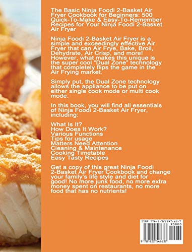 The Basic Ninja Foodi 2-Basket Air Fryer Cookbook for Beginners: 500 Quick-To-Make & Easy-To-Remember Recipes for Your Ninja Foodi 2-Basket Air Fryer image 4