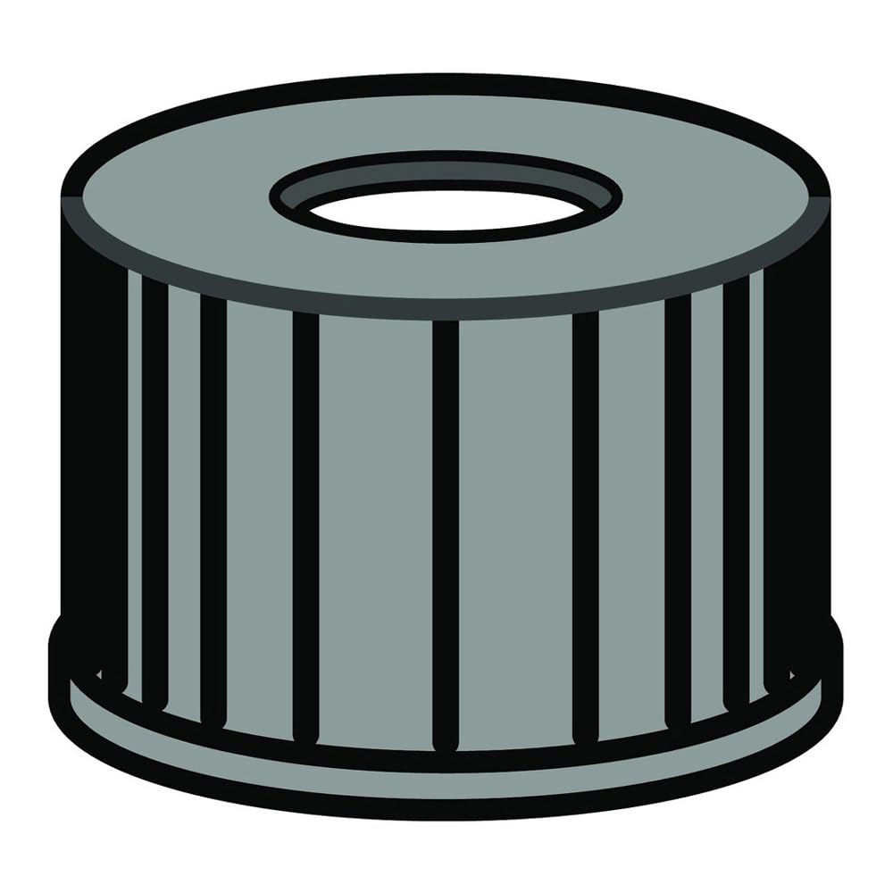 MACHEREY-NAGEL 70245 Ncek Chiusura, N8, Polipropilene, Nero, Foro, Silicone/PTFE, W/R, diametro 1,3 mm (confezione da 100)