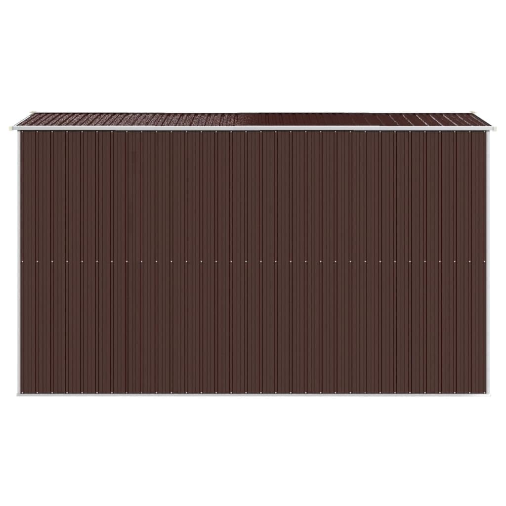 Générique Abri de Jardin Marron foncé 192x357x223 cm Acier galvanisé,Maison & Jardin,Pelouses & Jardins,Vie en extérieur,Structures extérieures,Cabanes & abris de Jardin,3147462