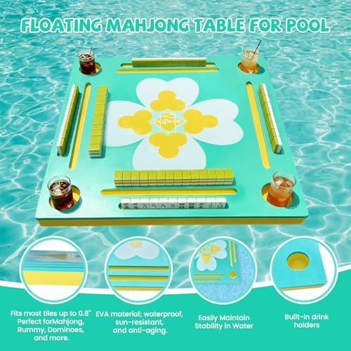 Mesa Flotante Mahjong para Piscina Doble Cara Multiuso miniatura 3