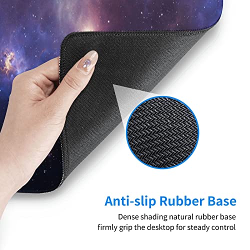 Galaxy Xl Large Gaming Mouse Pad For Desk, Extended Mousepad Desk Mat Desktop, Big Long Stellar System And Gas Nebula Deskmat For Laptop, Keyboard, Computer For Men Office (Blue Purple, 31.5*11.8 In) #TOP5