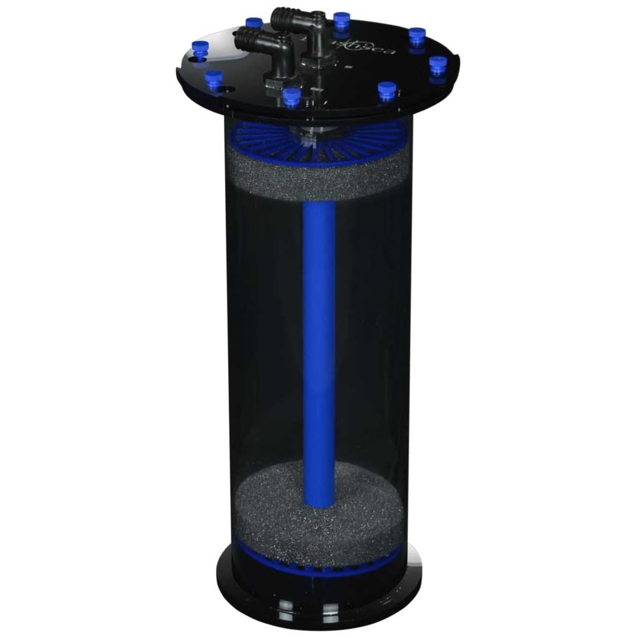 Blue 6-18 Filter Media Chamber Reactor for Aquarium | High Media Volumes with Evenly Distributed Flow Maximize Water Media Contact Time for Freshwater & Saltwater Marine Reef Fish Tank
