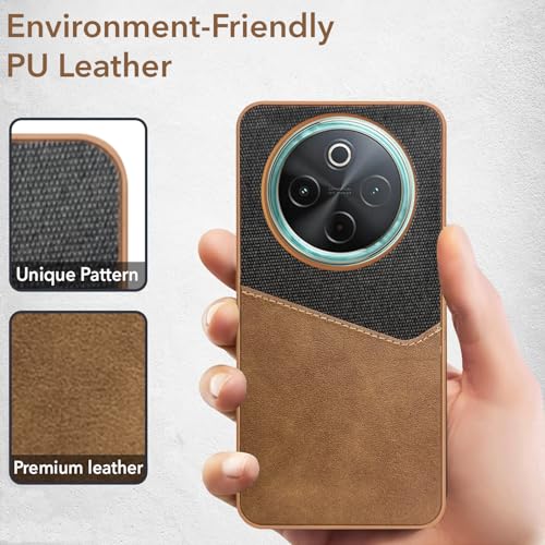 Image of Jkobi Back Cover Case for Vivo T4 (Dual PU Leather Stitch | Professional Minimalist | Soft and Flexible)