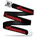 Produktbild Buckle-Down Gürtel Motorcycle Silver Seatbelt Belt-Honda/Wing Logo Black/Red X-Large Webbing Grtel, Mehrfarbig, 4 cm Breit / 81/132 cm Länge