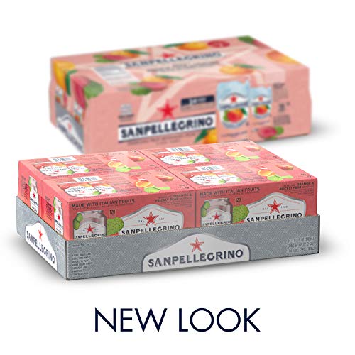Sanpellegrino Prickly Pear and Orange Italian Sparkling Drinks, 11.15 fl oz. Cans (24 Count, Packaging May Vary)