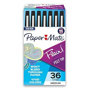 Paper Mate Flair Felt Tip Pens, Med...