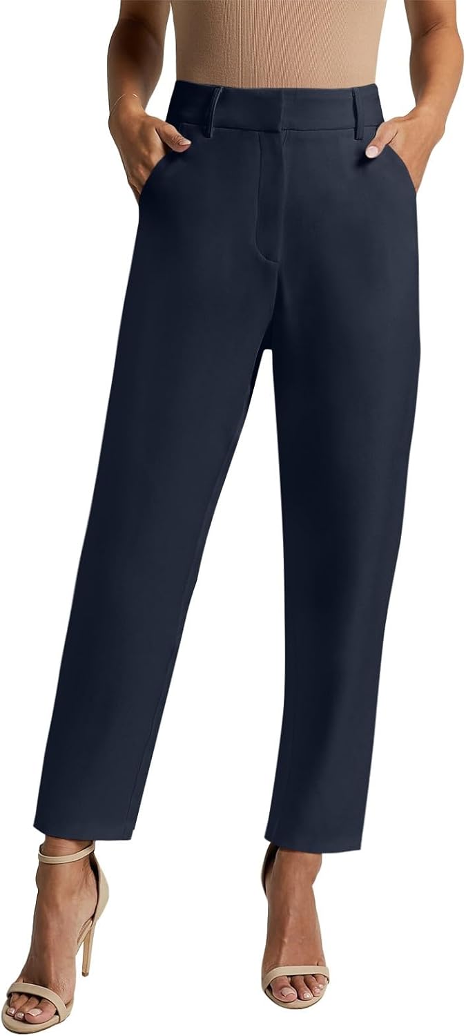 NIMIN Women High Waisted Dress Work Ankle Pants 26"/28"/30" Inseam Office Business Casual Trousers with Pockets 2025