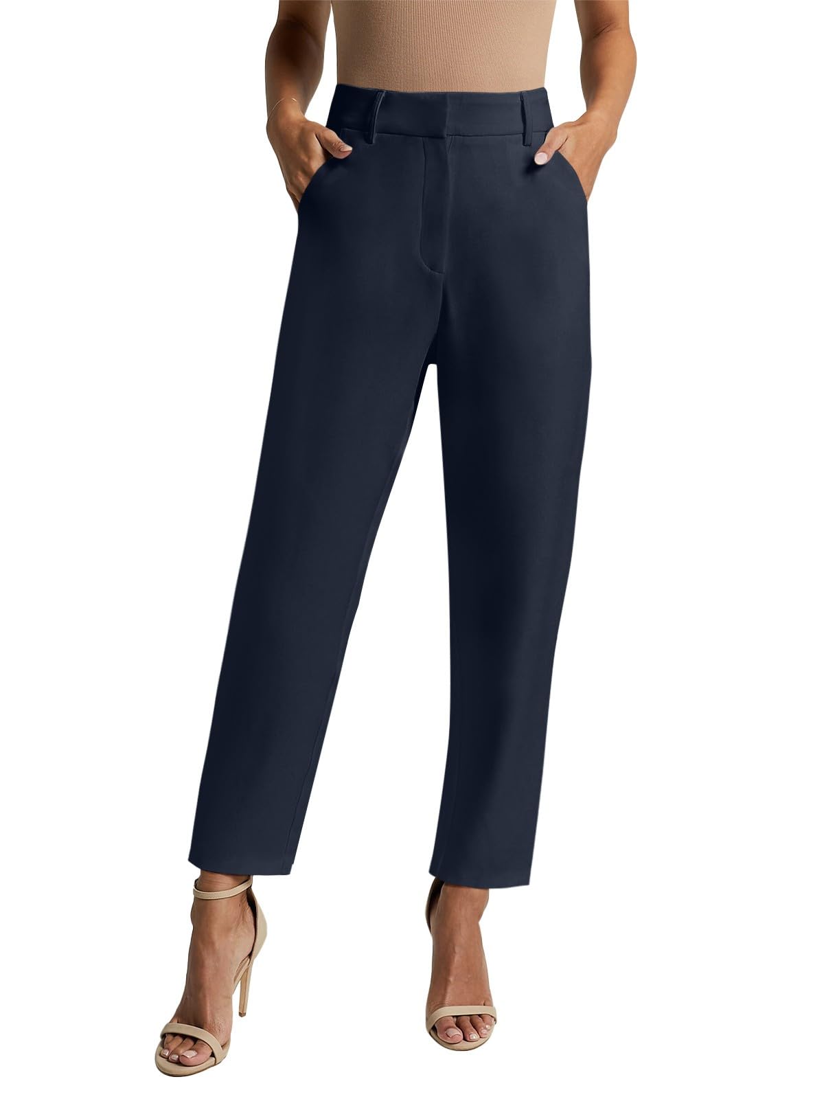 NIMIN Women High Waisted Dress Work Ankle Pants 26"/28"/30" Inseam Office Business Casual Trousers with Pockets 2025