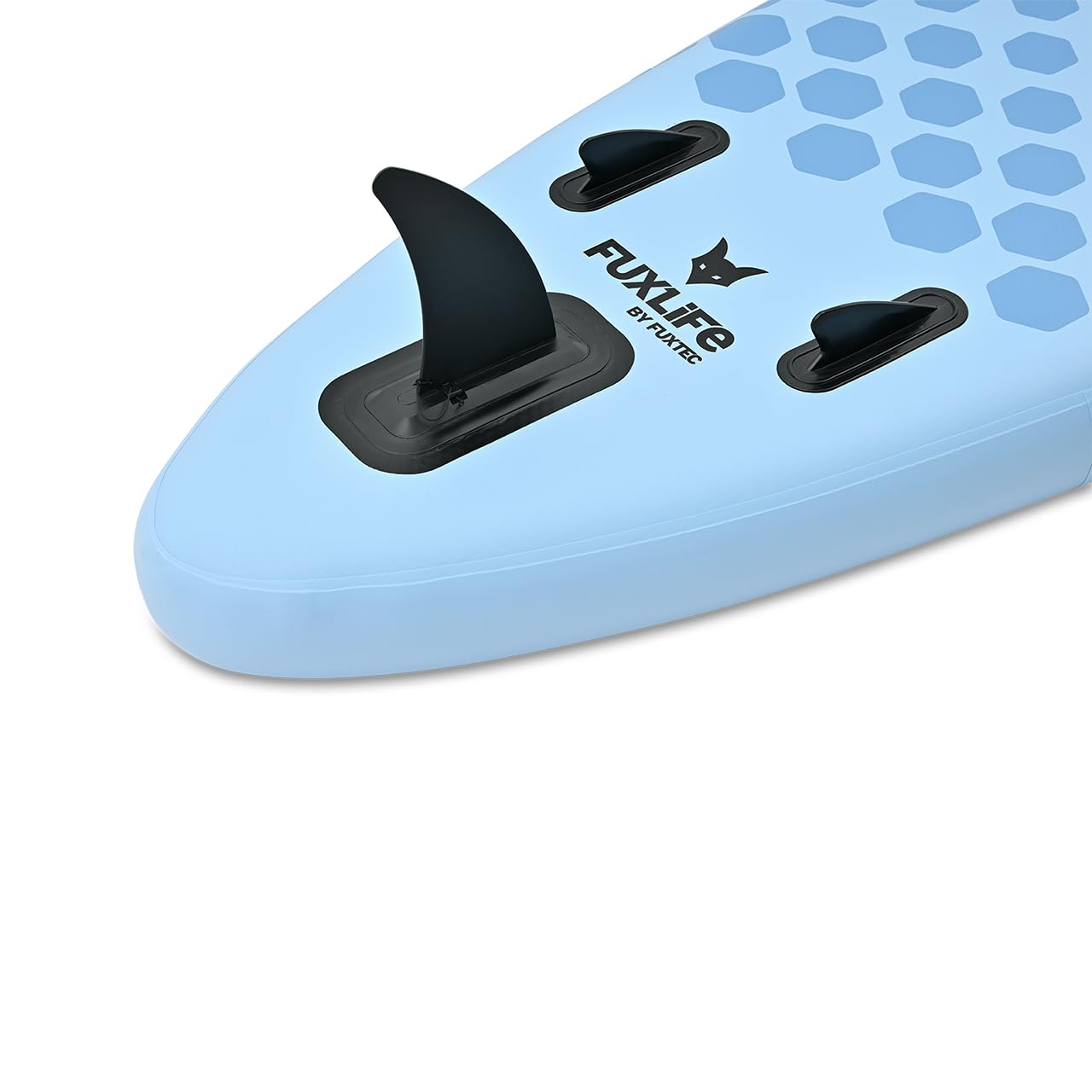 FUXLIFE Deska SUP FX-SUP320D1 niebieska nadmuchiwana - wioslo stojace dla doroslych - 320 x 81 x 15 cm - obciazenie do 150 kg - z pompka, torba, wioslem i 3 pletwami w zestawie