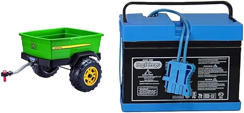 Miniatura 5 de Peg Perego John Deere Adventure Trailer, Green & Husqvarna 585729102 Toy Trimmer
