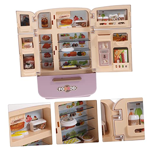 Abaodam 1 Set keuken simulatie koelkast keukenmeubels voedsel speelgoed mini poppenhuis meisjes speelgoed meubilair mini-meubels accessoires voor minikoelkasten miniatuur Klein huis eten - Image 8