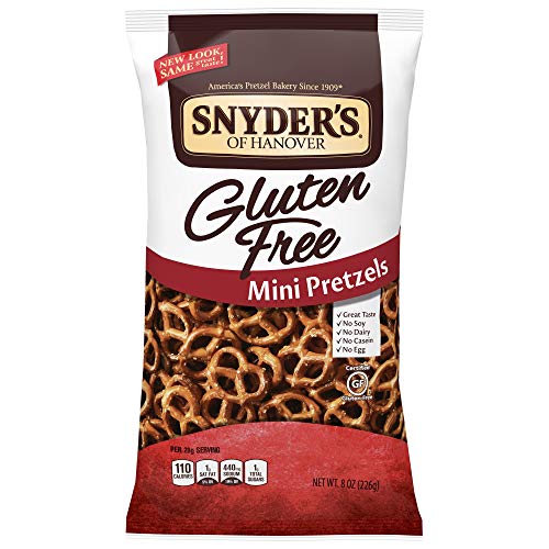 Image of Snyder's of Hanover, Gluten Free Mini Pretzels, 8 Oz Bag (Pack of 12)