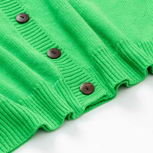 Image of Women's Funny Fall Winter Animal Floral Christmas Tree Long Sleeve Button Knit Cardigan Sweater