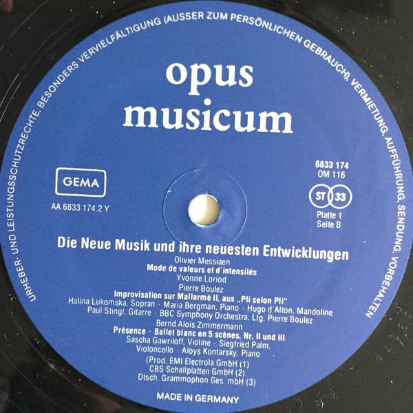 opus musicum: DIE NEUE MUSIK UND IHRE NEUESTEN ENTWICKLUNGEN [3xLP VINYL-BOX]