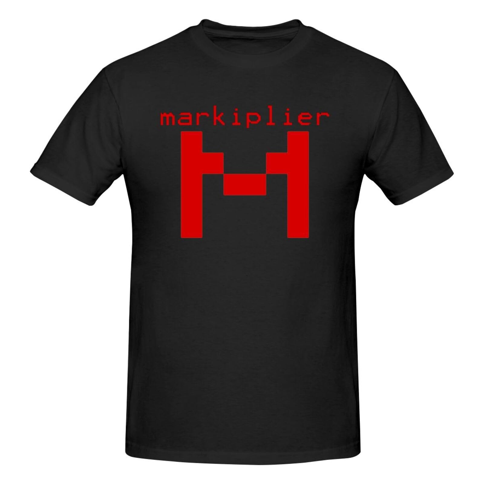 Markipliers Classic T-Shirt Crew Fashion Neck Casual Top Basic Short Sleeve Shirt Black