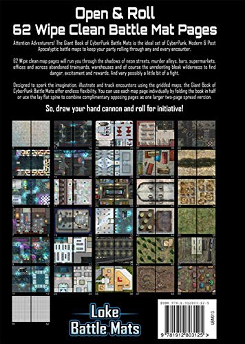 Loke Giant Book of Cyberpunk Battle Mats , Red