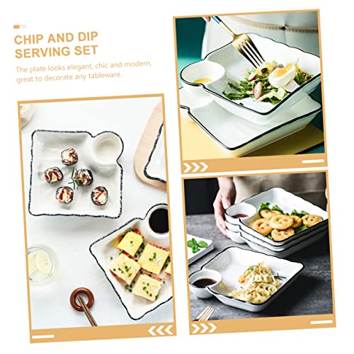 Set 2 Platos Cuadrados de Cerámica para Sushi miniatura 7