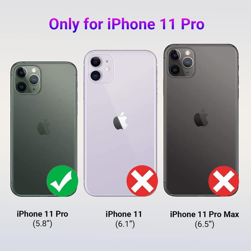 Image of LuxuryKase Premium MagSafe Case for iPhone 11 Pro | Shockproof & Anti-Scratch Cover | Soft Silicone with Wireless Charging | Camera Lens Guard - Black