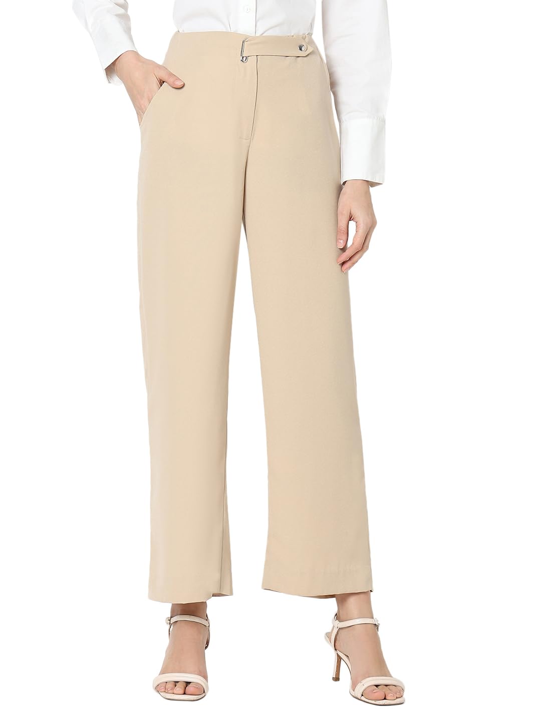 vero moda Women's Straight Fit High Rise Pants-picture-26