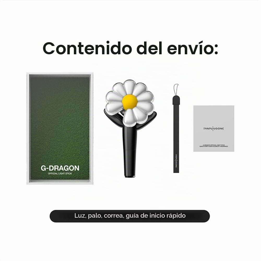 KPOP HEAVEN G-Dragon GD - Palo de luz oficial + 1 tarjeta fotográfica oficial, 1 bolsa de polvo y 3 tarjetas fotográficas adicionales