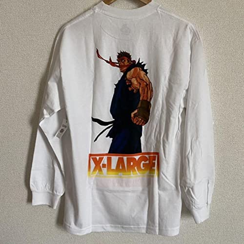 海外限定XLARGE×ストリートファイターコラボ「リュウ」ロンT M ホワイト