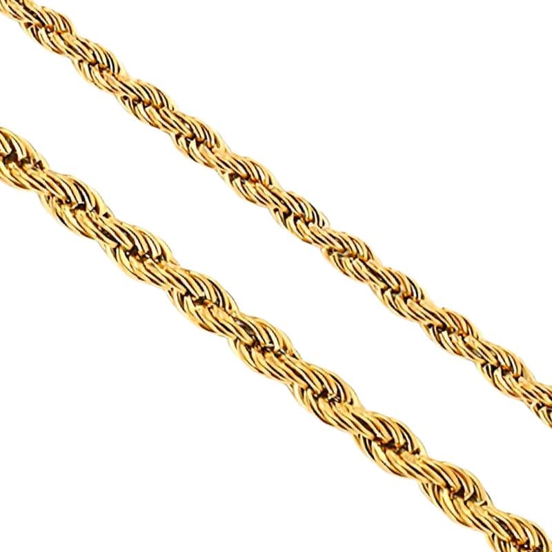 14K Solid Yellow Gold Twisted Rope Chain for Men & Women, Available in 1.5mm,2mm,3.2mm and 4.2mm Widths, 16"-36" Length Options (4.2mm, 18inch) - Image 2