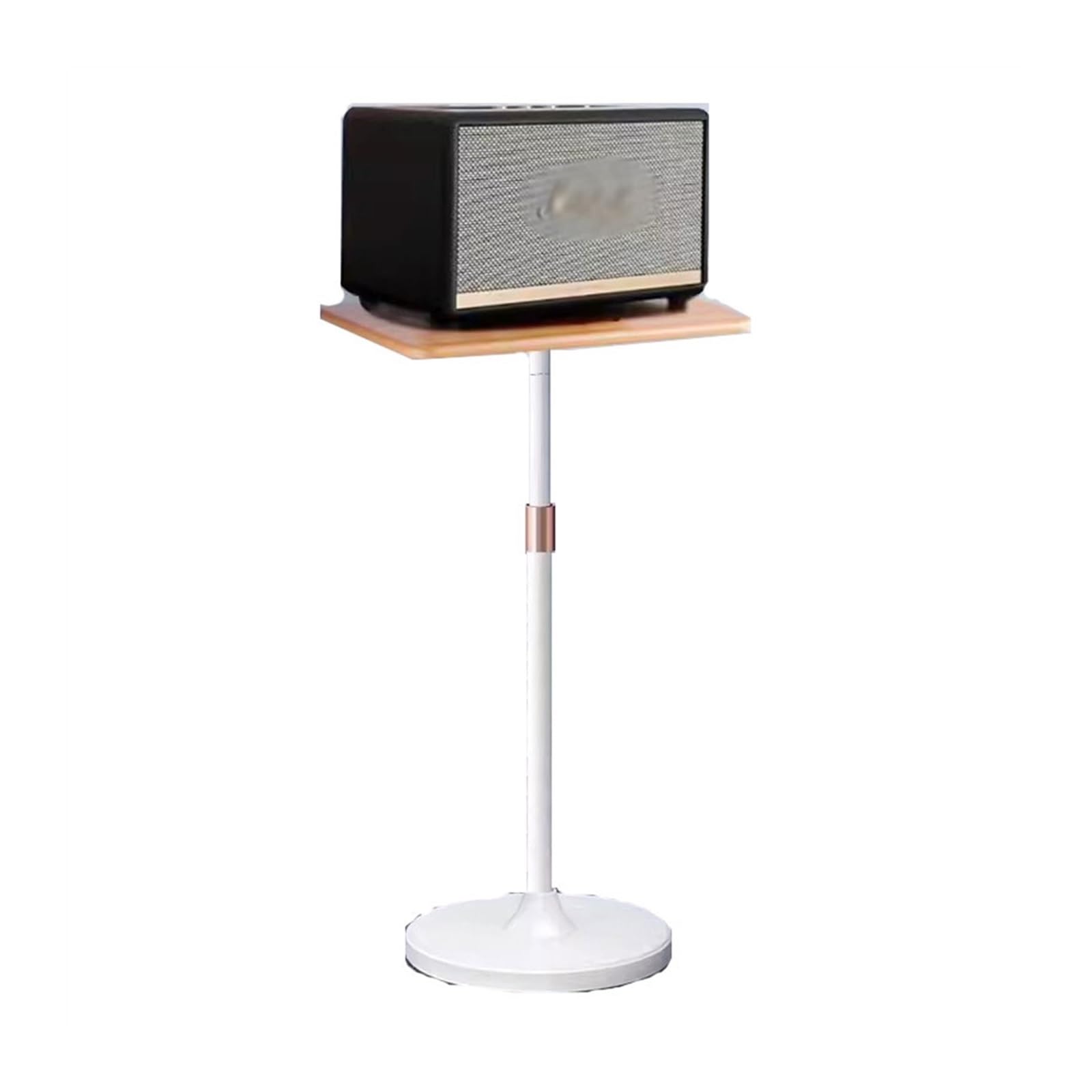Soporte de Altavoz Soporte de Altavoz Audio pie Piso Madera Maciza Soporte Gabinete CD Envolvente(Blanco)