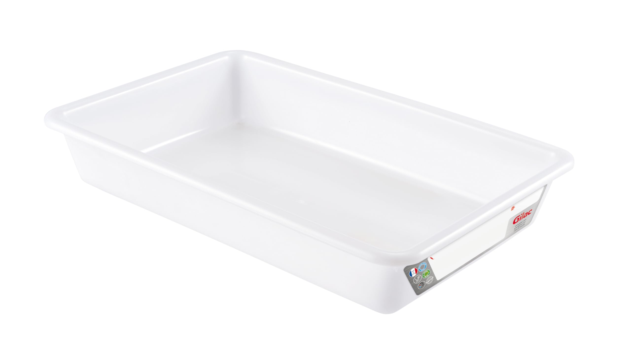 Harfield White Gilac Haccp 5L Butcher Display Tray Ingredient Food Preparation Trays With High Sides (White)