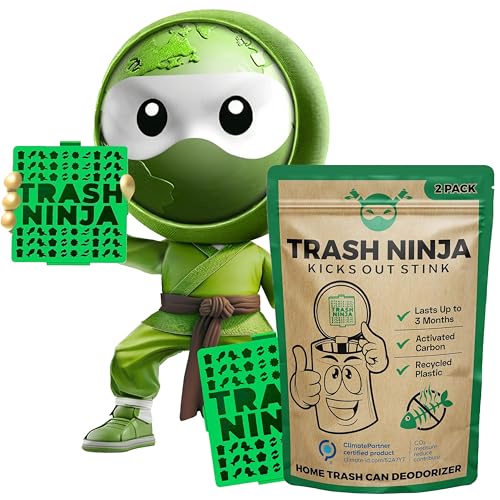 Ambientador y Eliminador de Olores (Pack de 2), Fabricado con Carbón Activado, Para Contenedores de hasta 30 Litros, Ambientador y Desodorante para Controlar el Olor del Contenedor