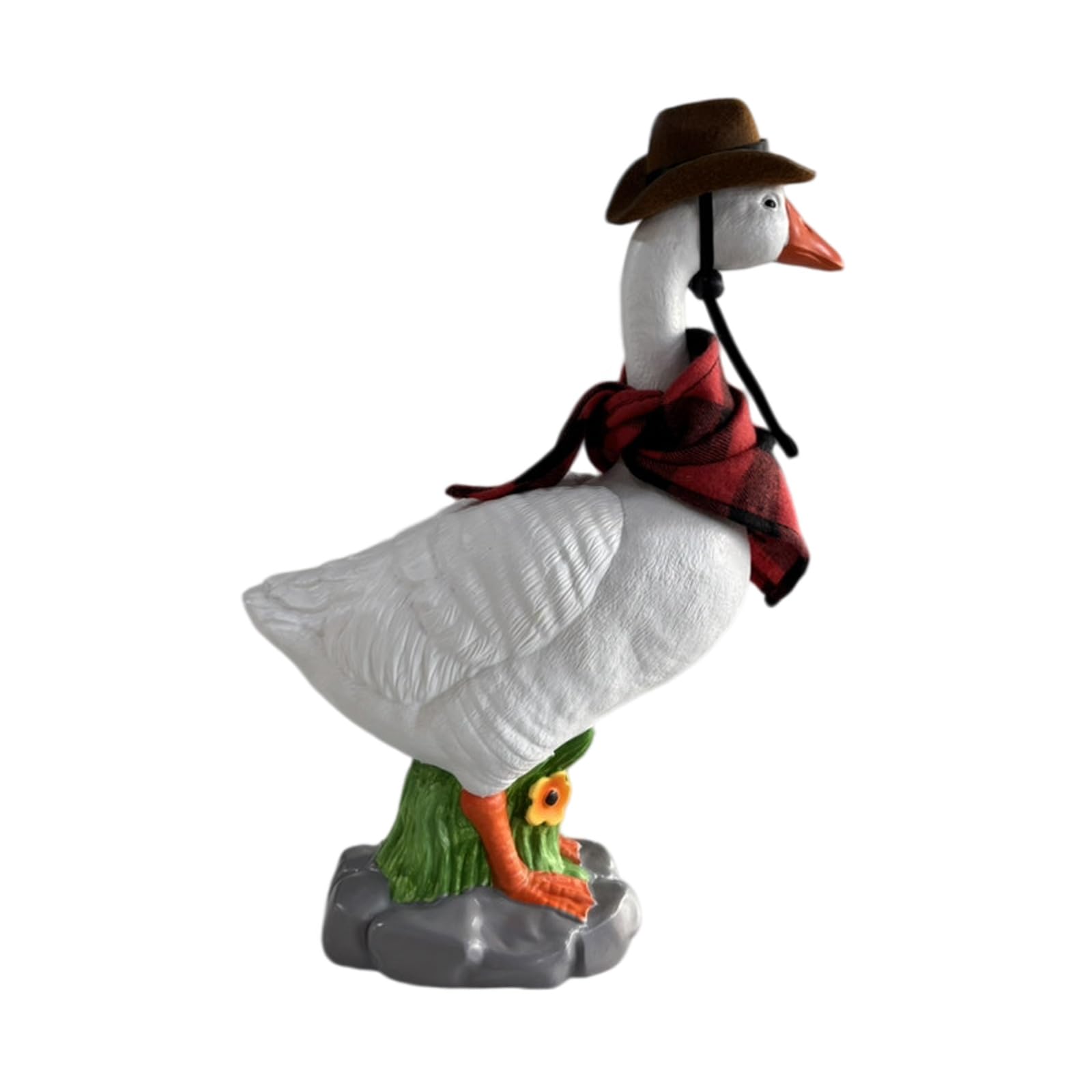 ljhnba Creative Resin Geese Figurine Decors Funny Geese Sculpture Statue Animal Collectible Figurines Sculpture Resin Figurine Collectible
