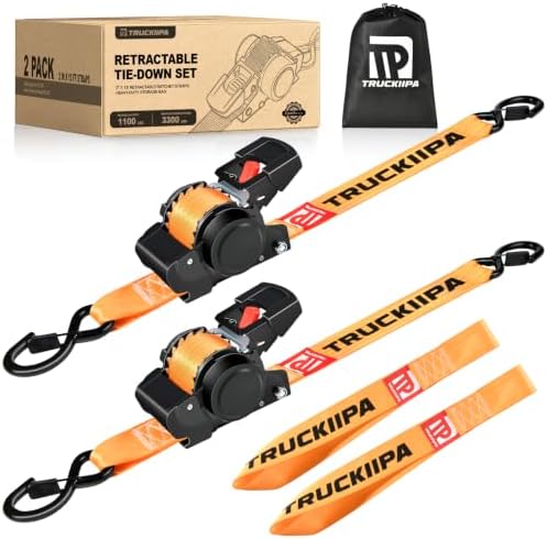 Truckiipa Ratchet Straps Tie Downs Straps - 2Pack 2 Inch x 13 Fee...