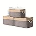 TheWarmHome Fabric Storage Bins Baskets for Organizing, Large Sturdy Storage Basket W/Handles, Decorative Foldable Storage Baskets for Shelves Closet Nursery Toy (Large - 3 Pack 15.7L×11.8W×8.3H)