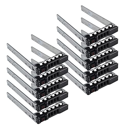 Image of Hard Drive Tray Caddy 2.5 SSD Caddy G176J 0G176J Hard Drive Bracket Compatible with Dell PowerEdge 14 /13 /12th Generation T440 T640 R730 R730XD R630 T630 T430 R830 R930 R720 R820 R920, 10 Pack