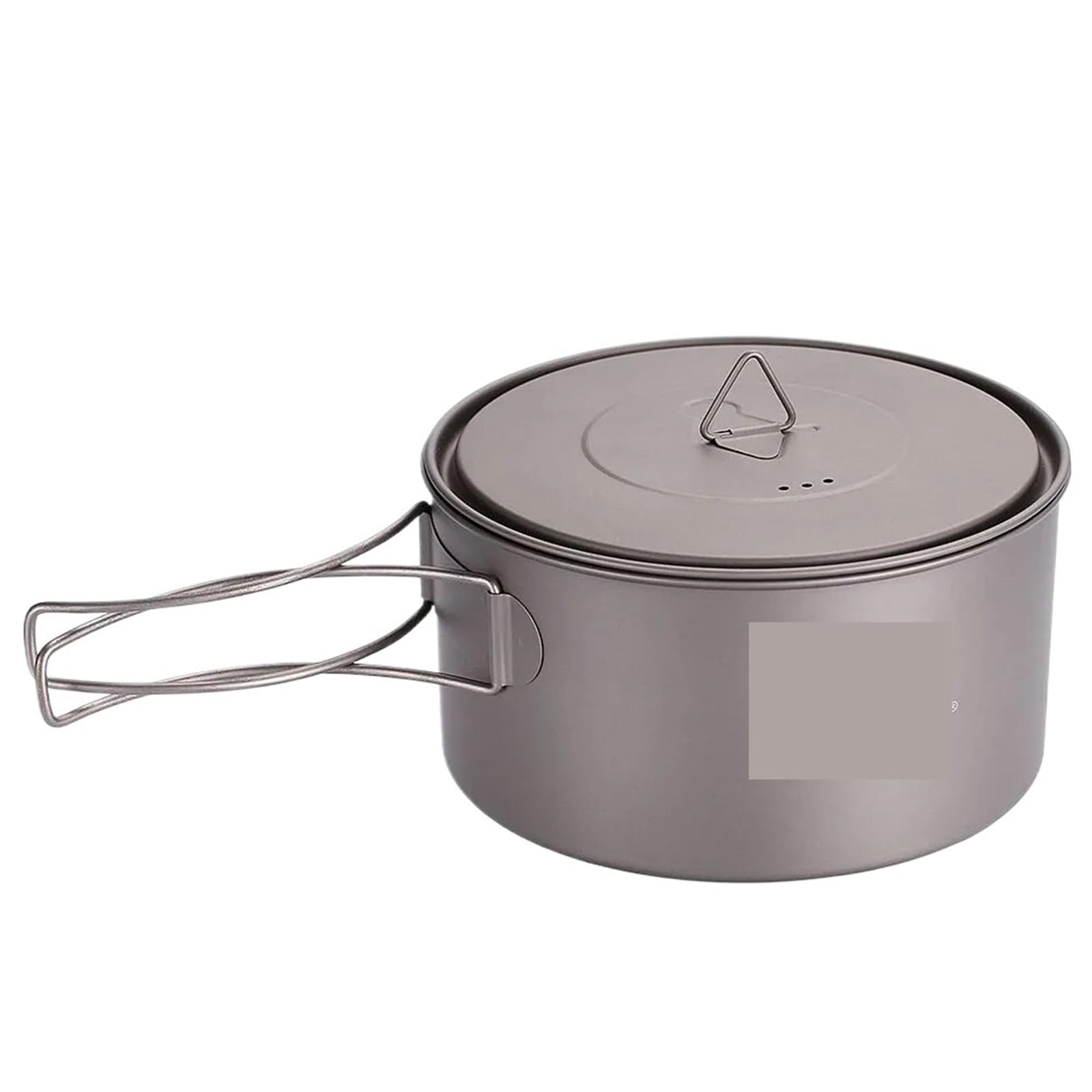 Olla de Titanio Ultraligera de 900 ml: Utensilios de Cocina for Acampar al Aire Libre con Tapa y asa for Picnic