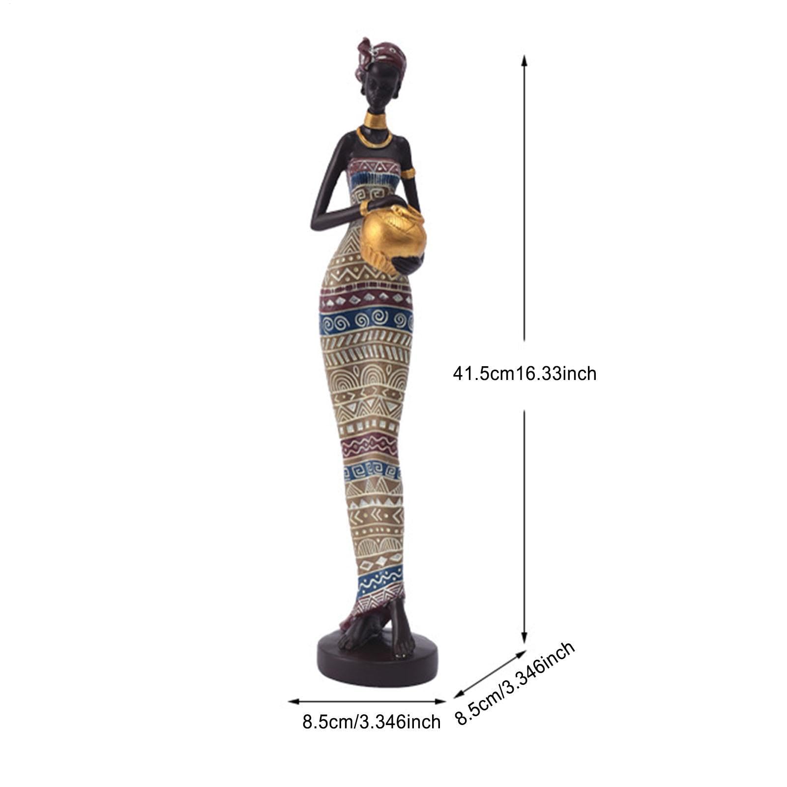 Figuras africanas - Estatua de las mujeres africanas de resina, decoración de las estatuas africanas | Figura mujer africana arte coleccionable, mesa de resina decoraciones para la li