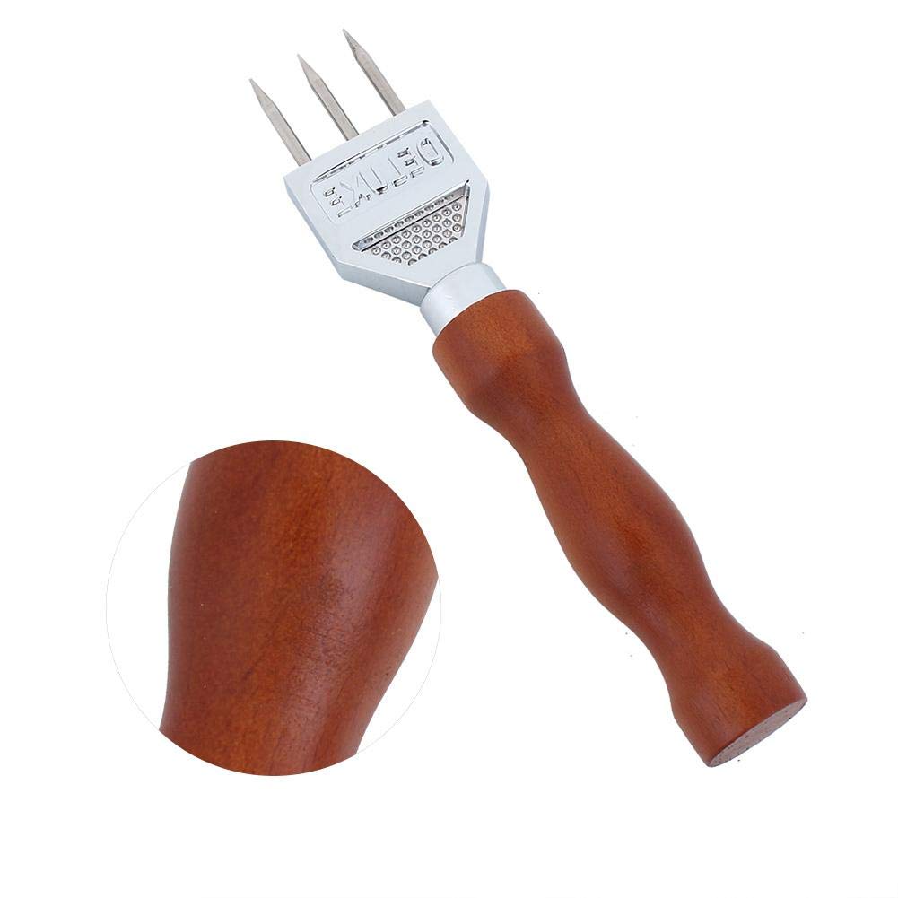 Fdit Scalpello per ghiaccio in acciaio inox, 18 cm, strumento per la rimozione del ghiaccio con manico in legno, professionale, per negozi di tè al latte, accessori per baristi